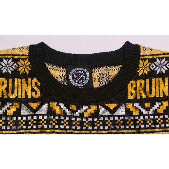 Boston Bruins NHL Ugly Sweater Party Knit Crewneck Men's Medium - Picture 4 of 6